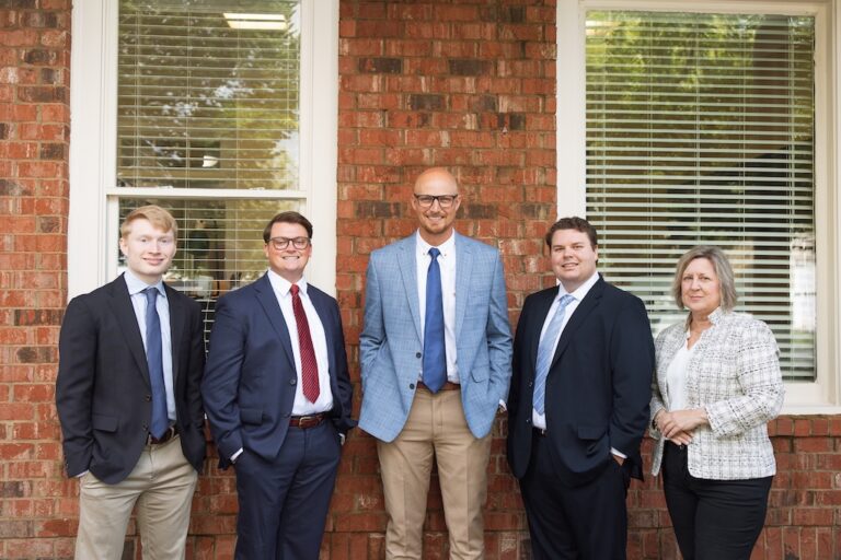 Gerrells CPA team outside their Dawsonville Georgia office